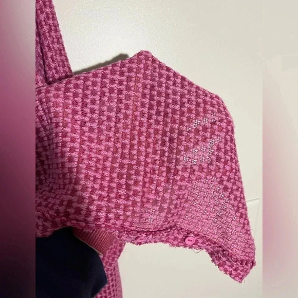 Umgee Pink Open Knit Cardigan Size S - Picture 6 of 7